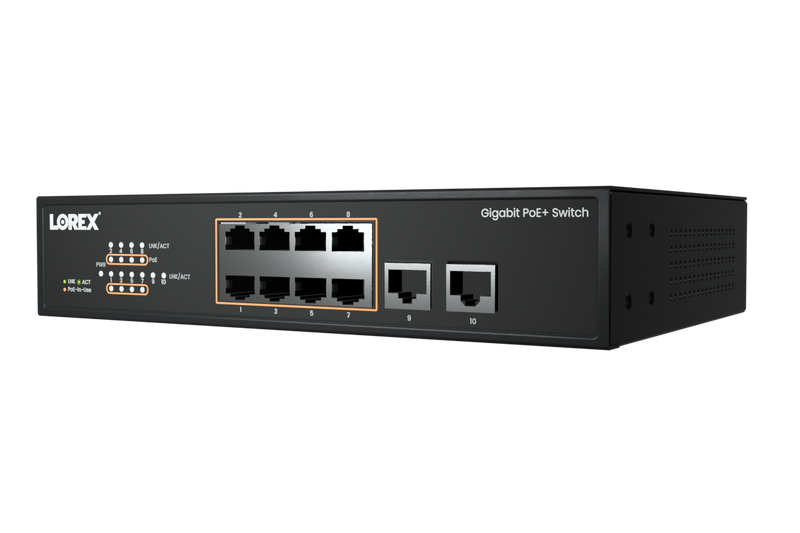 Lorex 8-port Gigabit PoE+ unmanaged switch