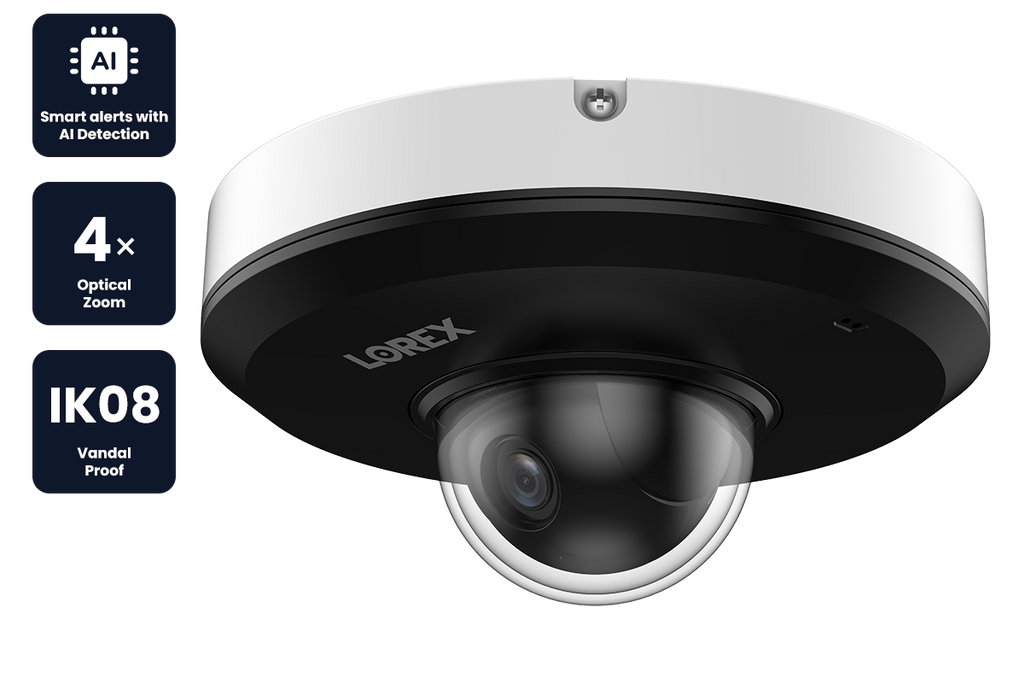 Lorex 2K IP Wired Mini PTZ Camera, 4x Zoom