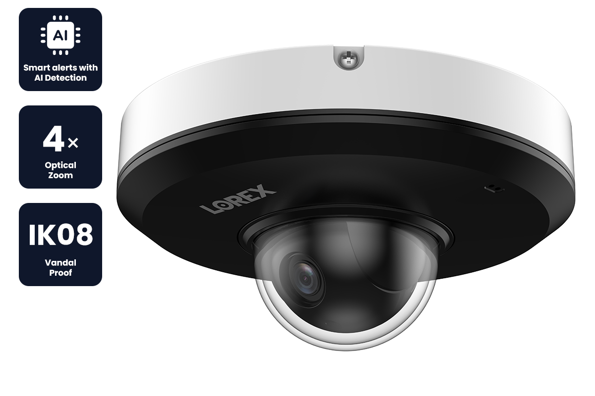 Lorex 2K IP Wired Mini PTZ Camera, 4x Zoom