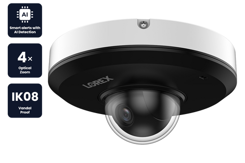 Lorex 2K IP Wired Mini PTZ Camera, 4x Zoom