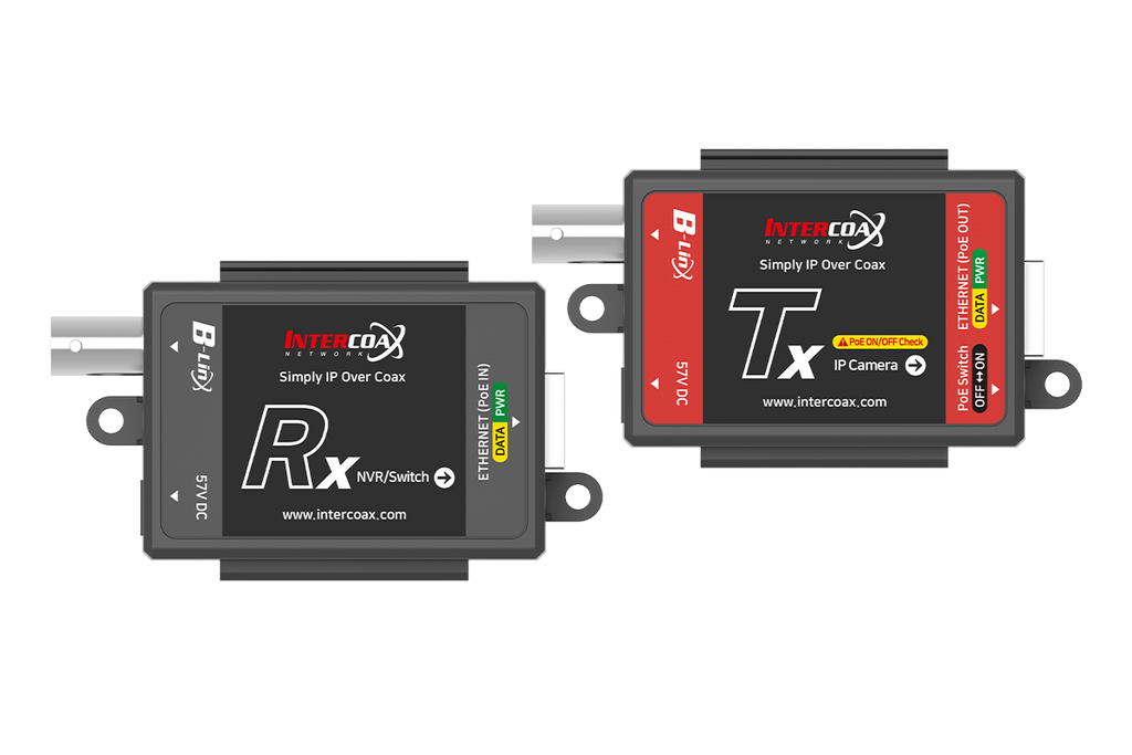 Single Port IP & PoE over Coax Set (400m/1300ft end-to-end converters) – view 3
