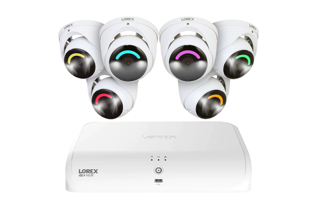Lorex 4K+ 16-Ch NVR System, H30 turret cameras