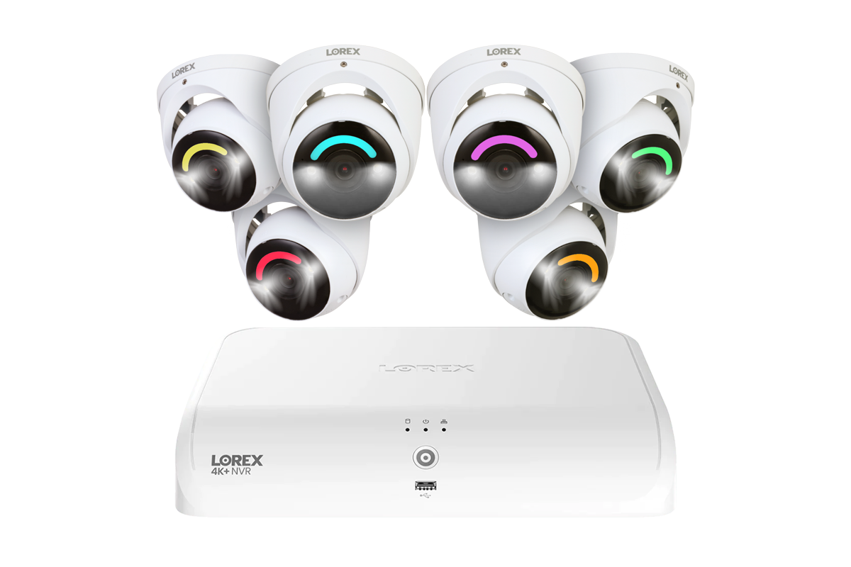 Lorex 4K+ 16-Ch NVR System, H30 turret cameras