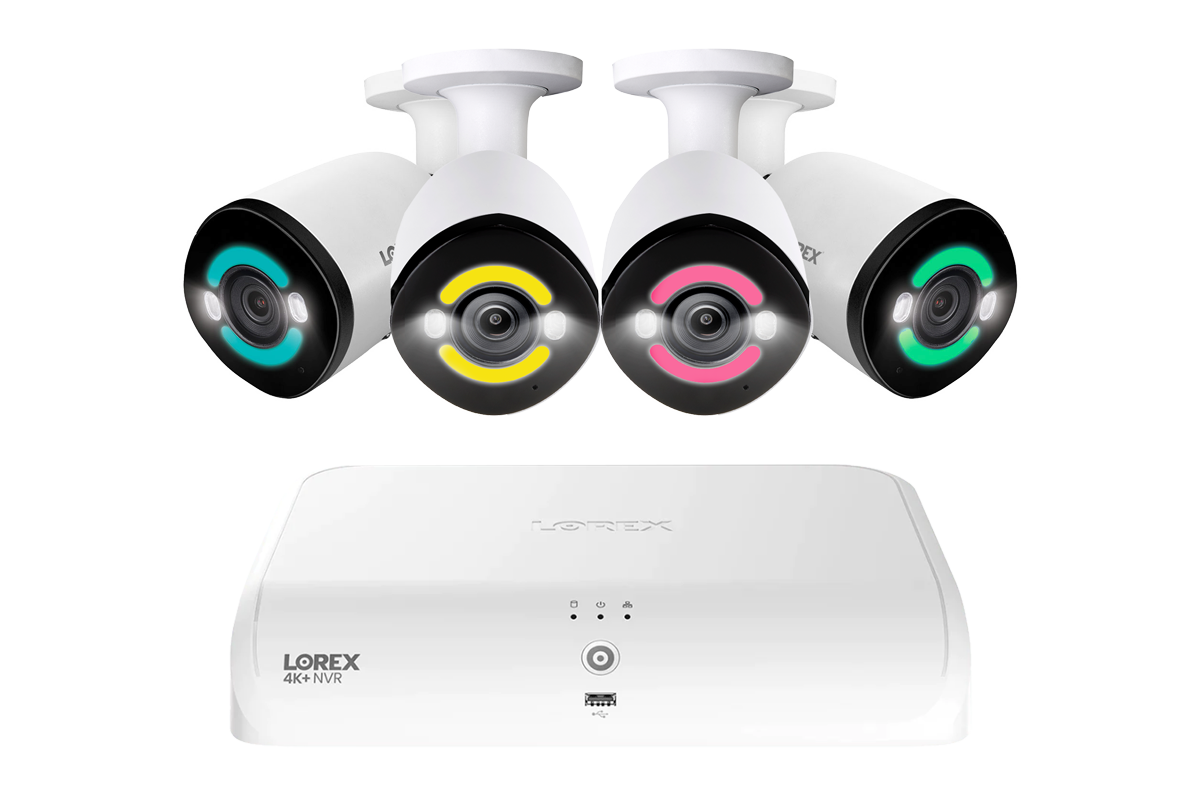 Lorex 4K+ NVR System, 4 bullet cameras