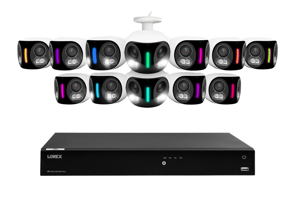 Lorex 4K 16-Ch NVR System, H20 dual-lens cameras
