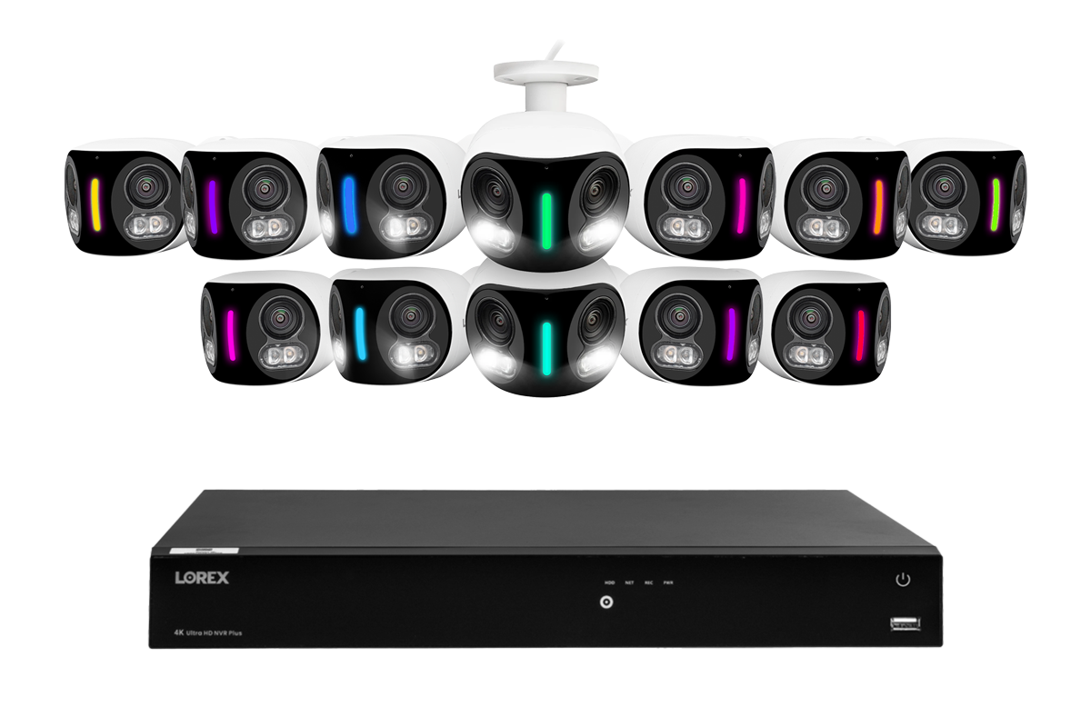 Lorex 4K 16-Ch NVR System, H20 dual-lens cameras