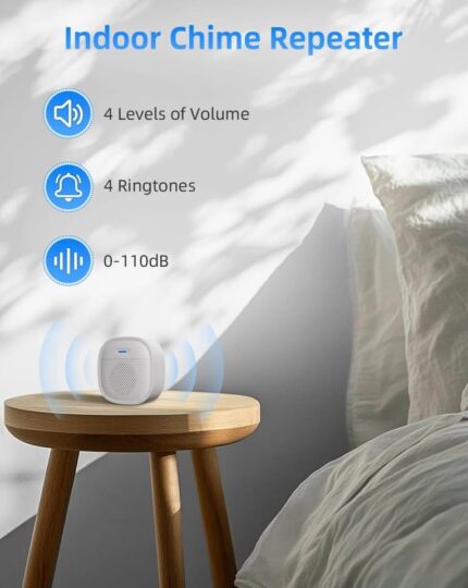 Video Doorbell Battery Operated 2K HD Video with Chime