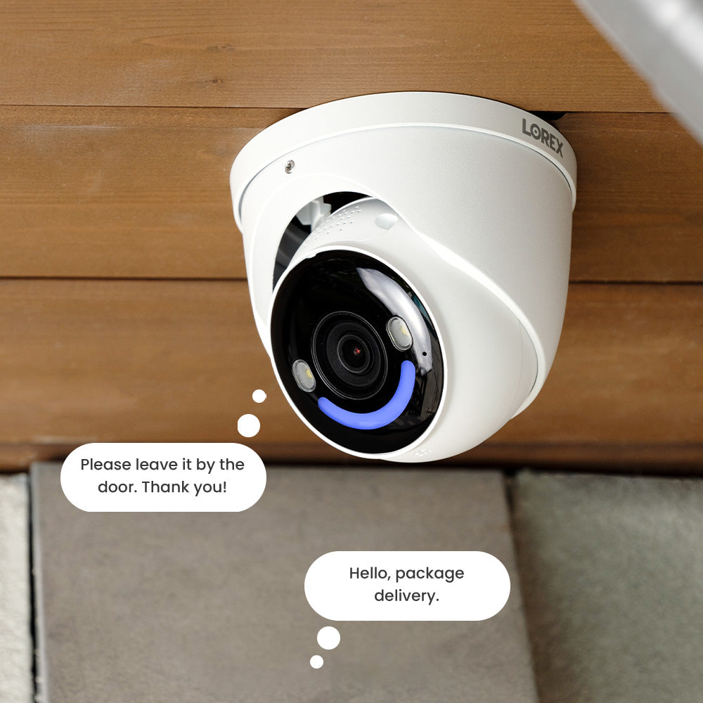 Lorex H30 4K+ Ultra HD 12MP Smart Security Lighting Deterrence Dome AI PoE IP Wired Camera
