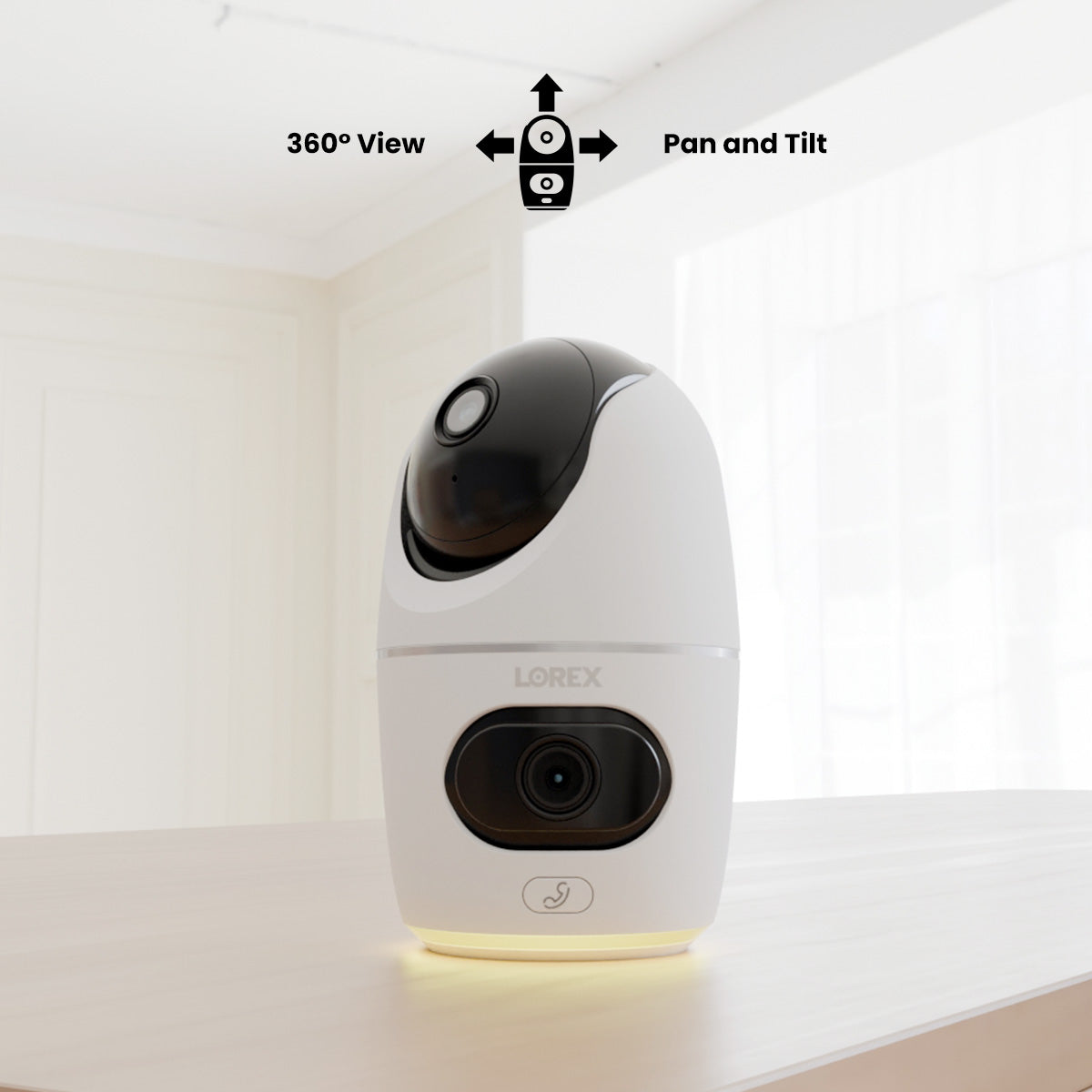 Lorex 2K Dual Lens Indoor Pan-Tilt Wi-Fi Camera (32GB) – view 2