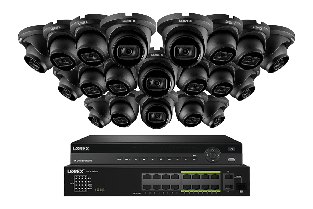 Lorex 4K 32-Ch NVR System, Nocturnal 3 turret cameras