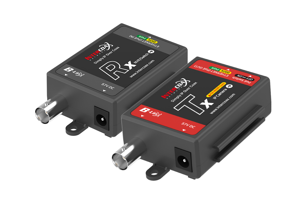 Single Port IP & PoE over Coax Set (400m/1300ft end-to-end converters) – view 4