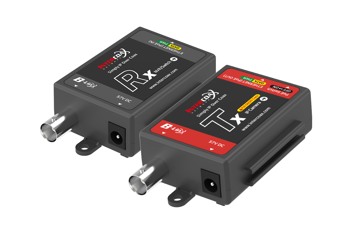 Single Port IP & PoE over Coax Set (400m/1300ft end-to-end converters) – view 4