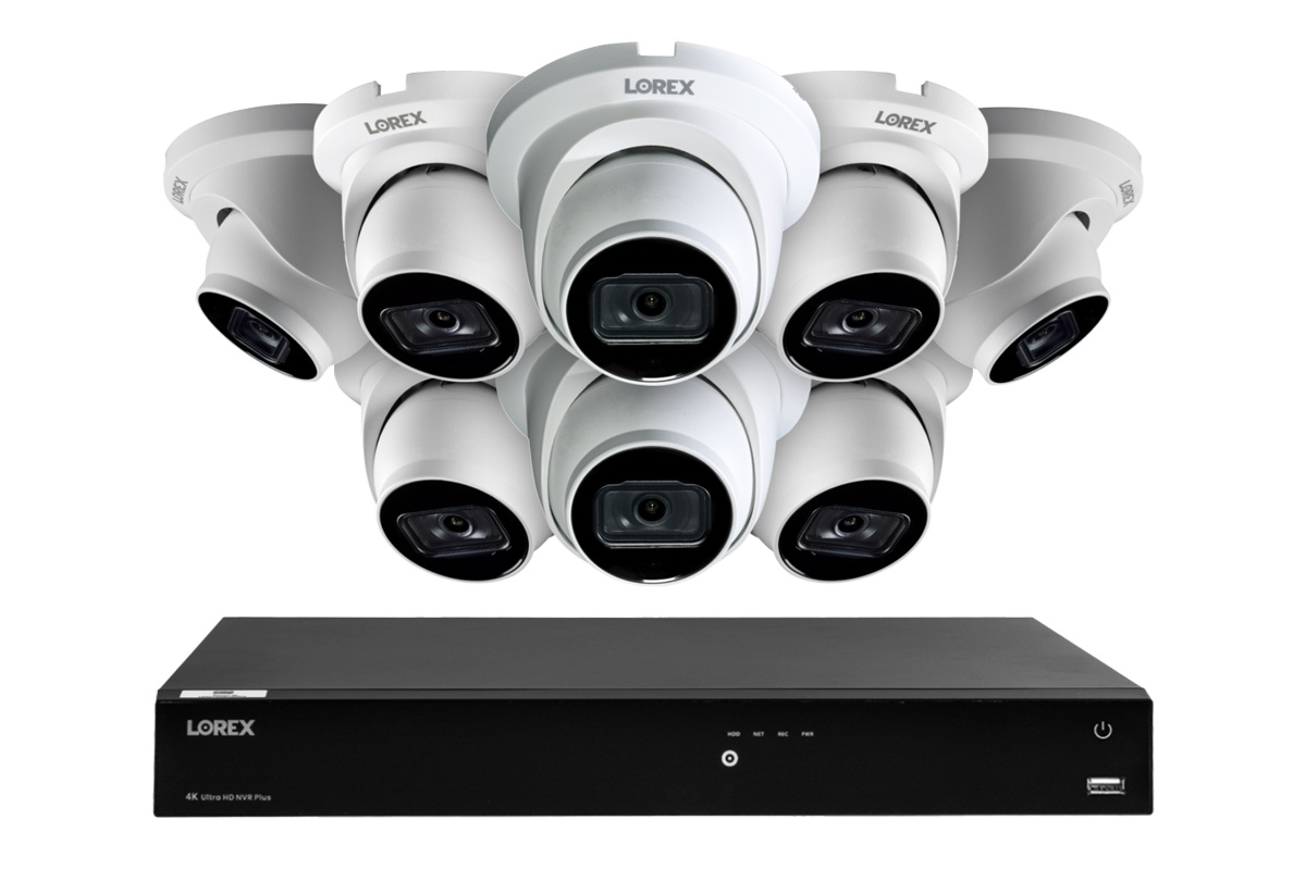 Lorex 4K 16-Ch NVR System, 8 dome cameras