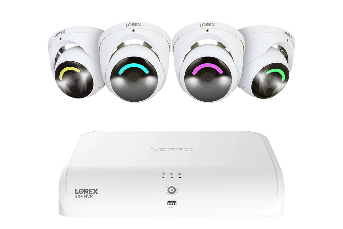 Lorex 4K NVR System, dome lighting cameras
