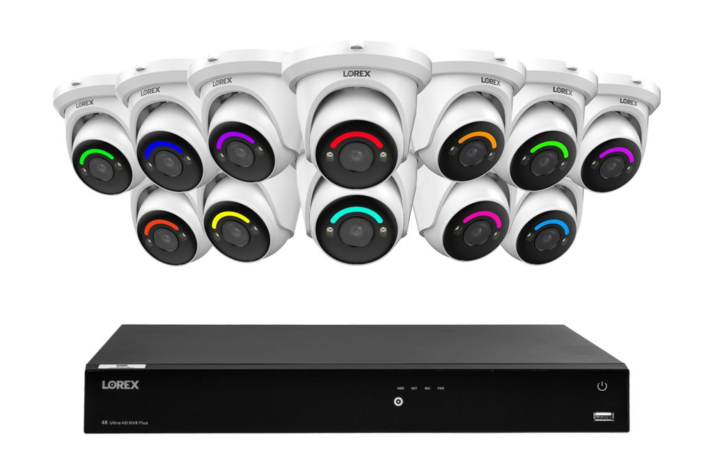Lorex 4K 16-Ch NVR System, H12 dome cameras