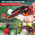 Mini Chainsaw Cordless 6 Inch, 850W Electric Chainsaw with 3 Chains and 2 Guide Plate