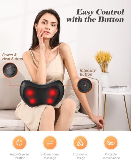 Shiatsu Neck Back Massager Pillow with Heat