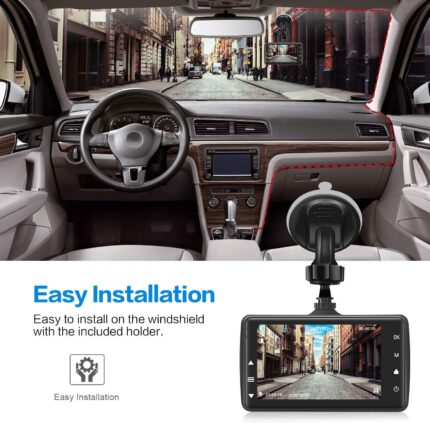 Dash Cam Front with 32G SD Card, 1080P FHD Car Driving Recorder 3” IPS Screen 170°Wide Angle Dashboard Camera Aluminum Alloy Case, WDR G-Sensor Parking Monitor Loop Recording Motion Detection
