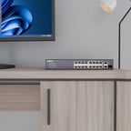 Lorex 16-Port Ethernet PoE+ Unmanaged Switch with 8-Port Long Range PoE+ and 250W PoE Budget – view 4