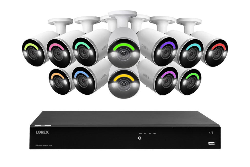 Lorex 4K 16-Ch NVR System, H12 bullet cameras