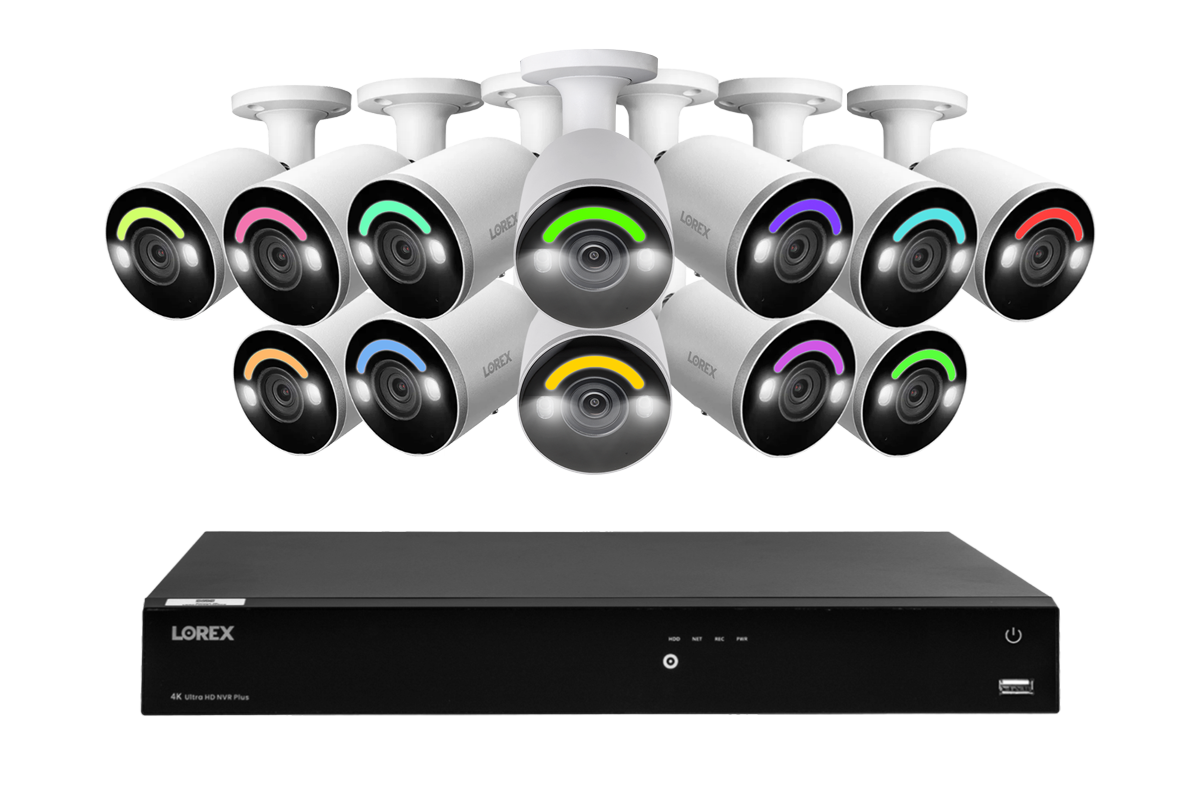 Lorex 4K 16-Ch NVR System, H12 bullet cameras