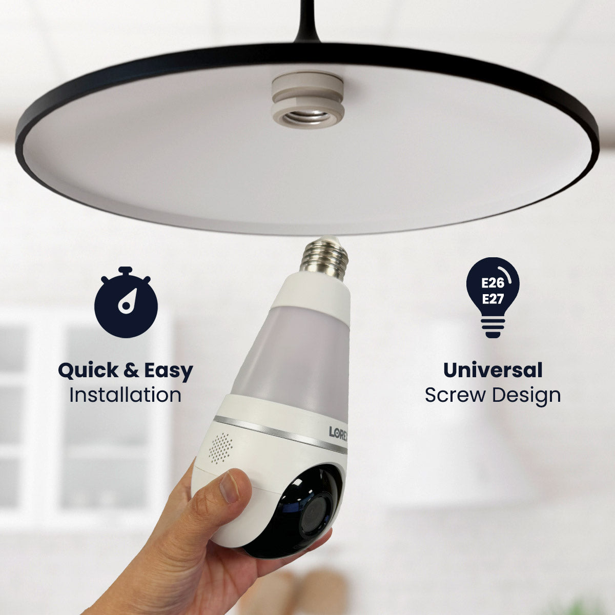 Lorex 2K Wi-Fi Smart Lightbulb Camera, 2-Pack – view 3