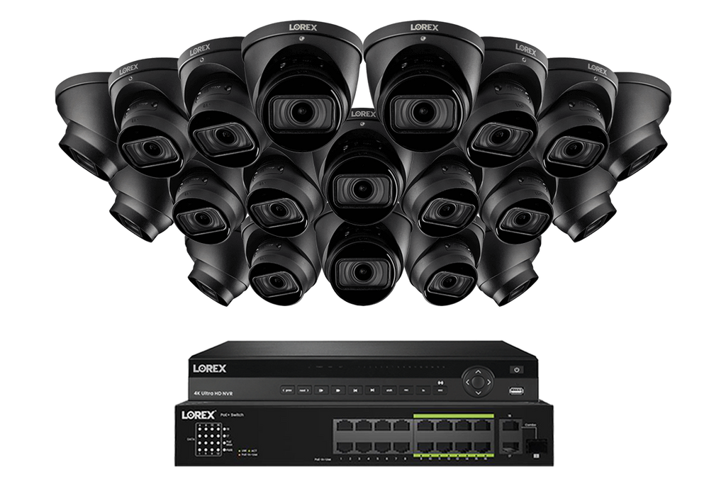 Lorex 4K 32-Ch NVR System, Nocturnal 3 turret cameras