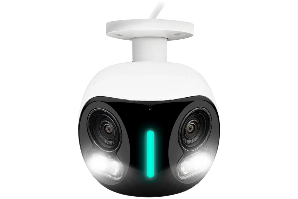 Lorex H20 4K IP Wired Dual Lens Security Camera with Smart Security Lighting and Smart Motion Detection