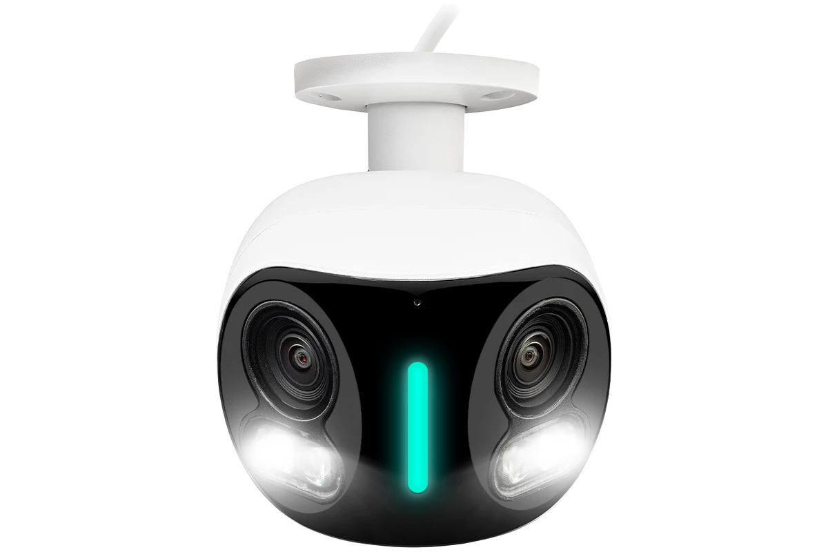 Lorex H20 4K IP Wired Dual Lens Security Camera with Smart Security Lighting and Smart Motion Detection