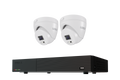 Lorex Connect T Series 8-channel DVR system with white T1 1080p turret cameras, 2-camera option