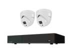 Lorex Connect T Series 8-channel DVR system with white T1 1080p turret cameras, 2-camera option