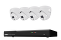 Lorex Connect T Series 16-channel DVR system with white T1 1080p turret cameras, 4-camera option