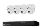 Lorex Connect T Series 16-channel DVR system with white T1 1080p turret cameras, 4-camera option