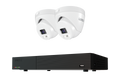 Lorex Connect T Series 8-channel DVR system with white T5 4K turret cameras, 2-camera option