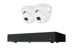 Lorex Connect T Series 8-channel DVR system with white T5 4K turret cameras, 2-camera option