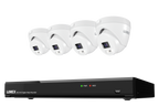 Lorex Connect T Series 16-channel DVR system with white T5 4K turret cameras, 4-camera option