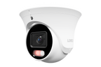 Lorex U3 4K PoE turret security camera with red and blue deterrence lights