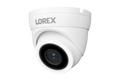 Lorex Connect V3 4K wired PoE turret camera with smart security lighting in white