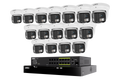 Lorex Connect X Series 4K 32-channel wired NVR system with X3 dual-lens turret cameras and 8TB storage