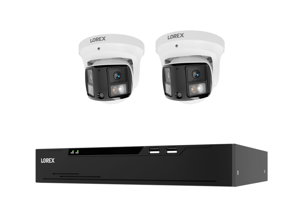 Lorex X Series 8-channel NVR system with X3 dual-lens turret cameras