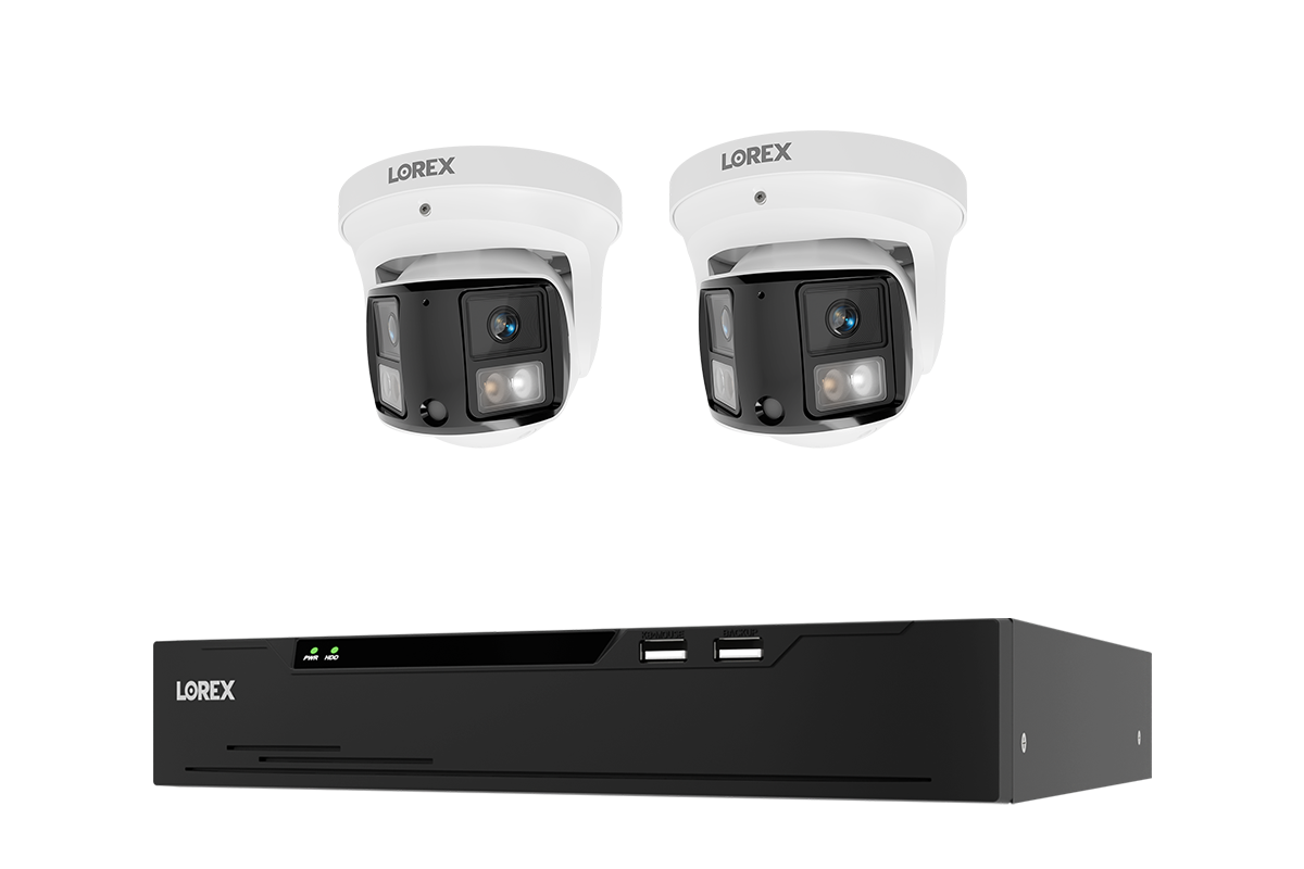 Lorex X Series 8-channel NVR system with X3 dual-lens turret cameras