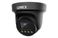 Lorex Connect X3 4K motorized varifocal turret camera with active deterrence in black