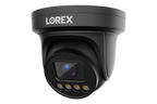 Lorex Connect X3 4K motorized varifocal turret camera with active deterrence in black
