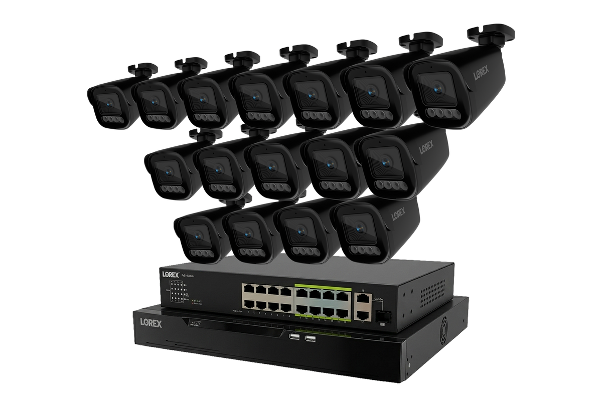 Lorex Connect X Series 4K 32-channel NVR system with X3 bullet security cameras and 8TB storage