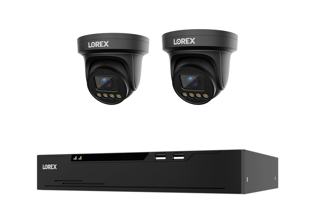 Lorex X Series 8 channel NVR system with two X3 turret cameras and a 2TB recorder