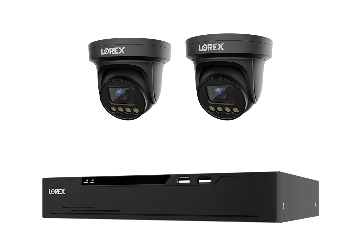 Lorex X Series 8 channel NVR system with two X3 turret cameras and a 2TB recorder