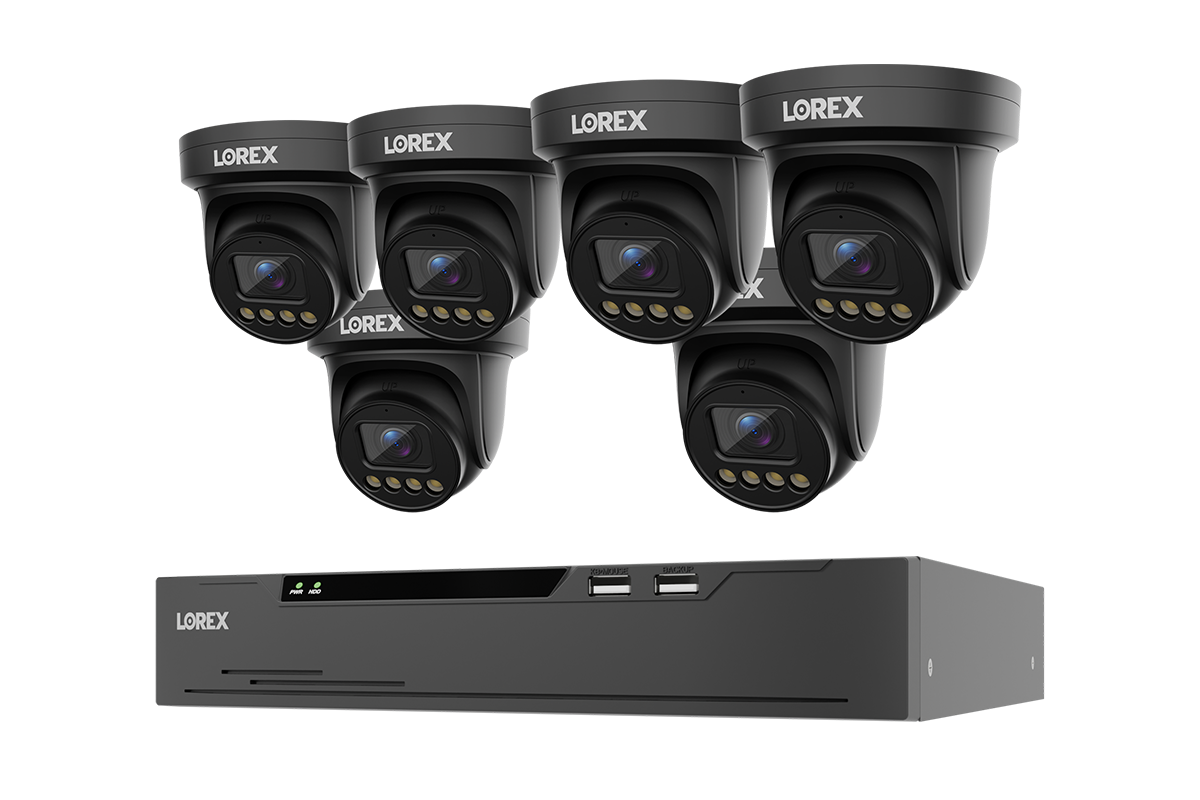 Lorex X Series 4K 8-channel NVR system with six X3 turret cameras