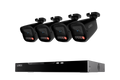 Row of Lorex X5 bullet security cameras