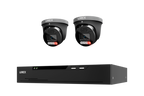 Two Lorex X Series turret cameras above an 8 channel NVR
