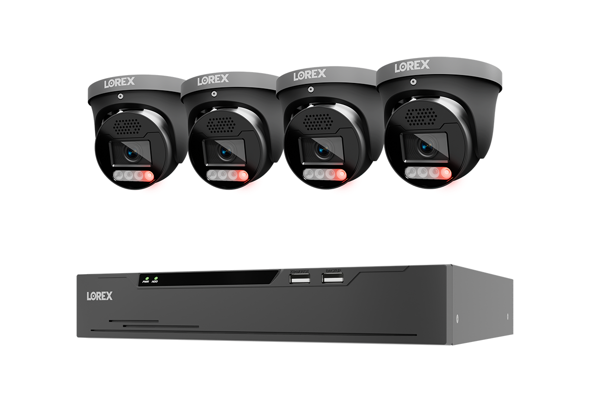 Lorex X Series 8-channel NVR system with four X5 turret cameras